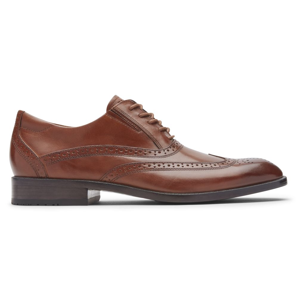 Rockport Total Motion Office Wingtip - Mens Oxfords - Brown - NZ (TEG-564807)